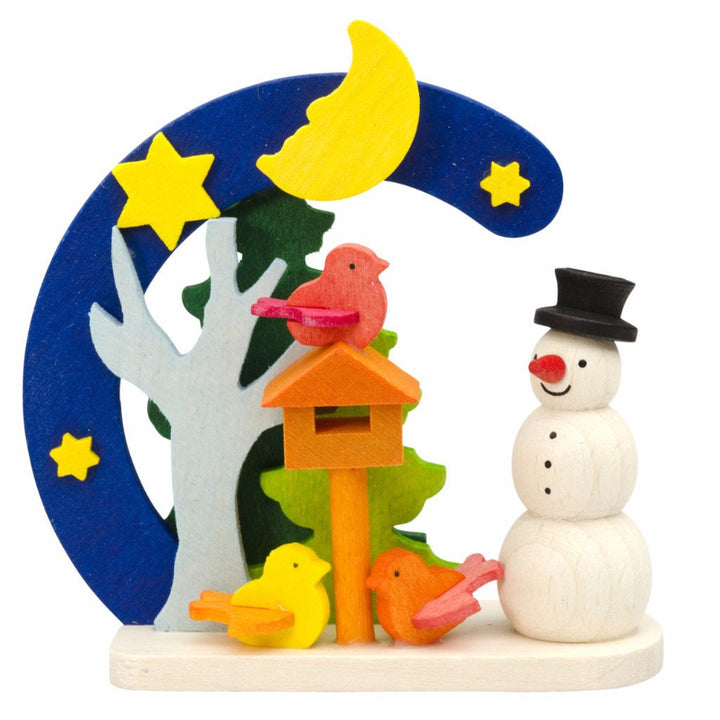 Snowman Arch - Feeding birds - Christmas tree decoration