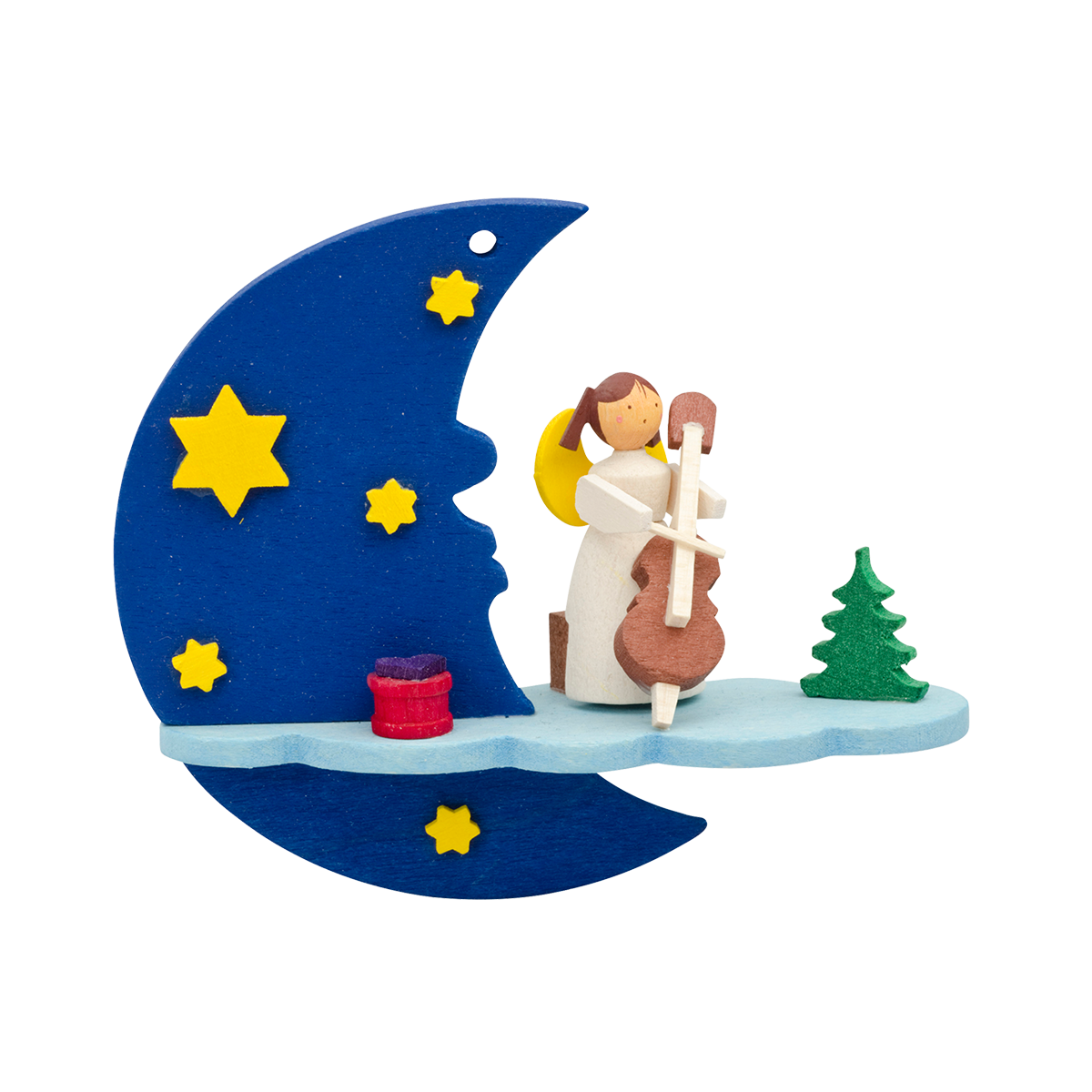 Angels by Moonlight - Musical Cello - Christmas tree decoration