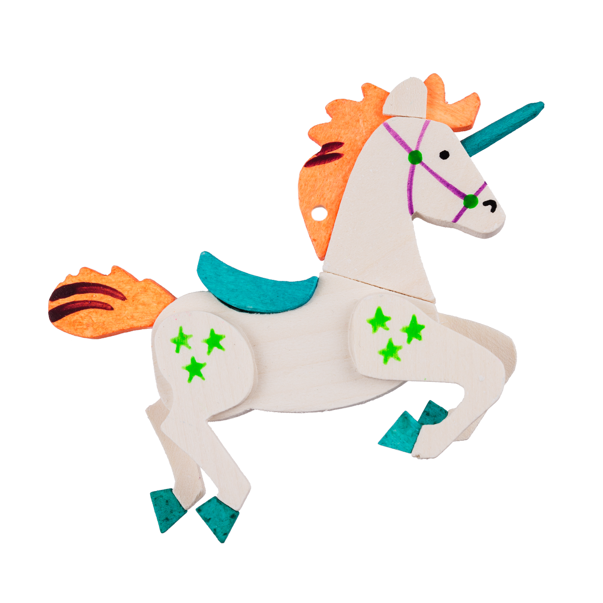 Unicorn (Orange Flamer) - Christmas Tree Decoration