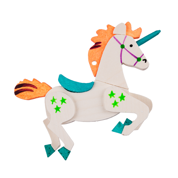 Unicorn (Orange Flamer) - Christmas Tree Decoration