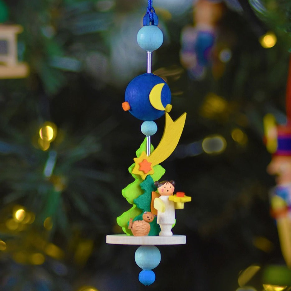 Starry Spindle (Little Angel & Kitten) - Christmas Tree Decoration