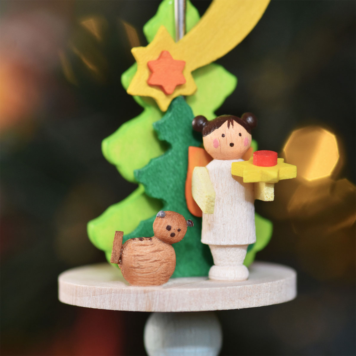 Starry Spindle (Little Angel & Kitten) - Christmas Tree Decoration