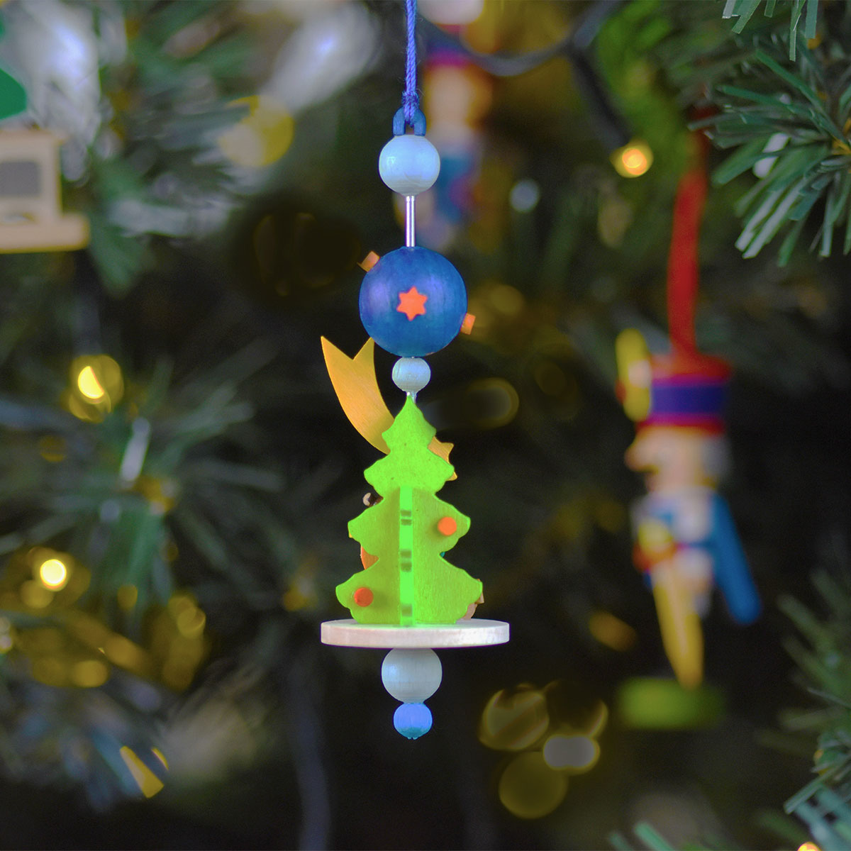 Starry Spindle (Little Angel & Kitten) - Christmas Tree Decoration