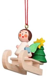 Mini angel - Sledding - Christmas tree decoration
