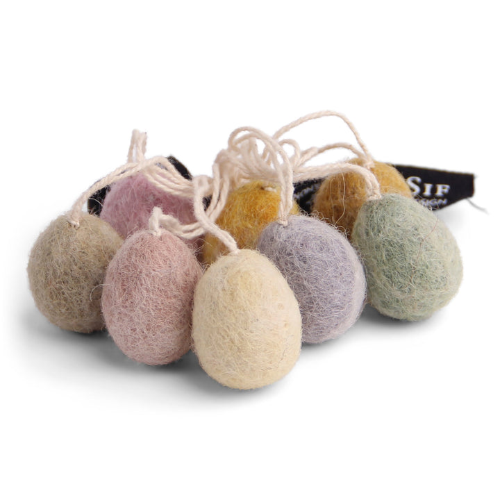 Easter Eggs - Marble Pastel Tones (Mini Set of 8) - Hanging Decorations