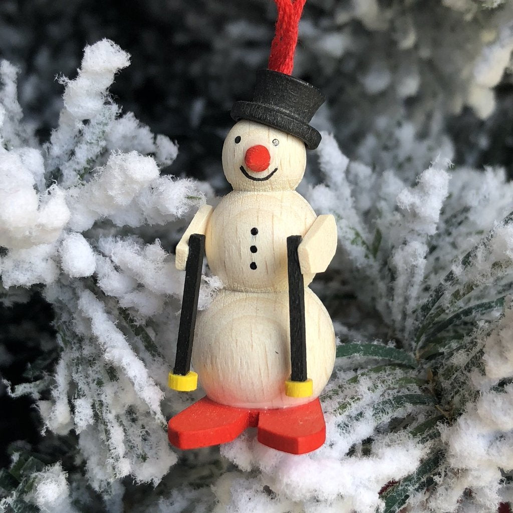Mini skiing snowman - Christmas tree decoration