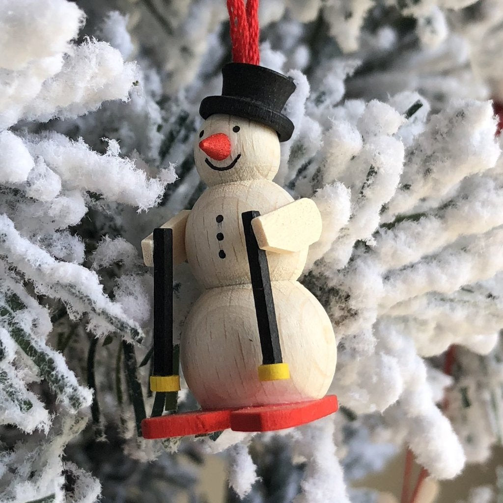 Mini skiing snowman - Christmas tree decoration