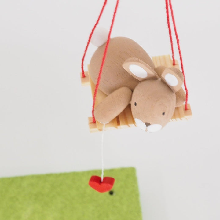 Premium Easter Bunny - Easter Bunny on swing (Hanging Decoration)