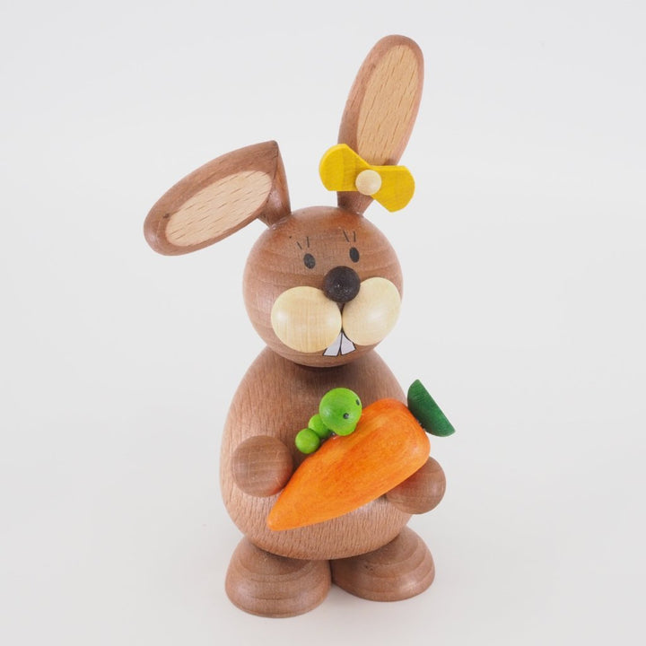 Osterhase Collectible - Bunny Girl with Carrot and Caterpillar