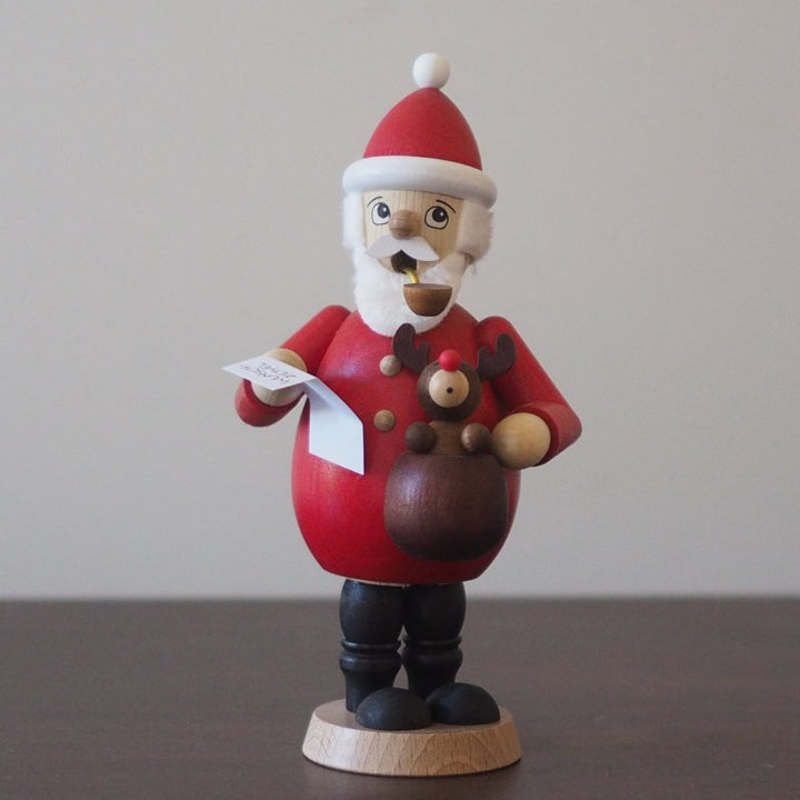 Incense Burner - Santa with Baby Rudolph and Christmas List