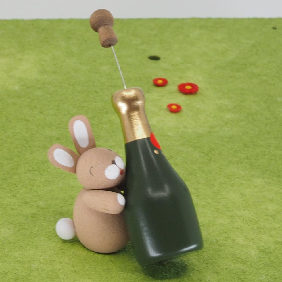 Premium Easter Bunny - Easter Bunny with champagne bottle