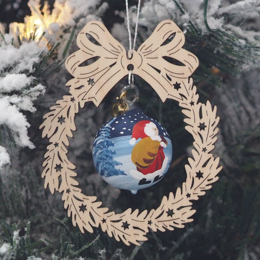 Elke's Wreath (Santa) - Christmas tree decoration