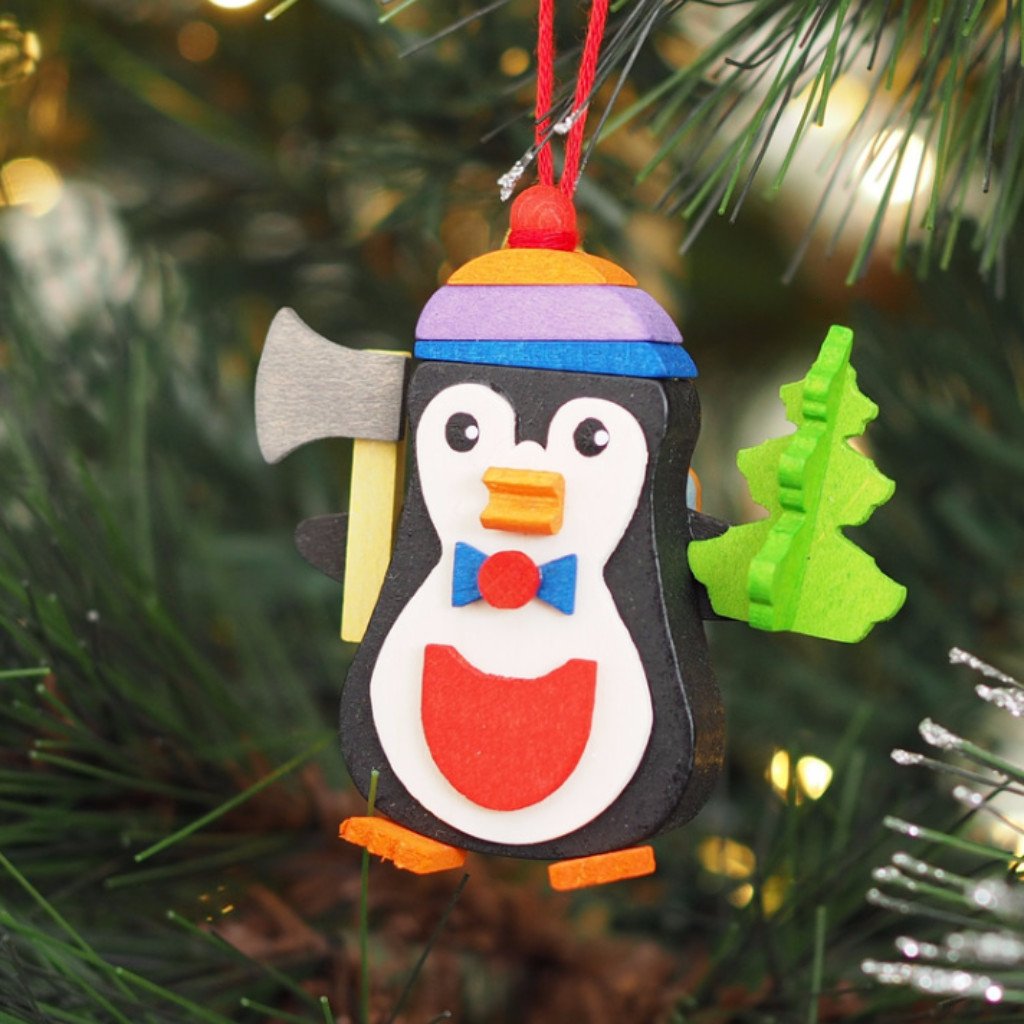 Penguin lumberjack - Christmas tree decoration
