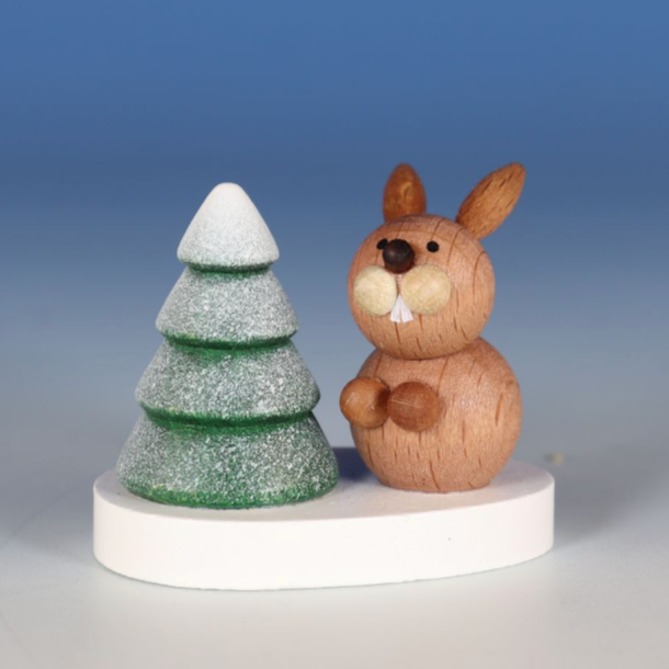 Weihnachtsmann Collectibles - Rabbit and Snowy Tree
