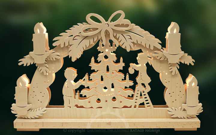 Lighted Arch (Schwibbogen) - Classic - Decorating the Tree