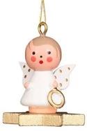 Mini angel - Floating on a star - Christmas tree decoration