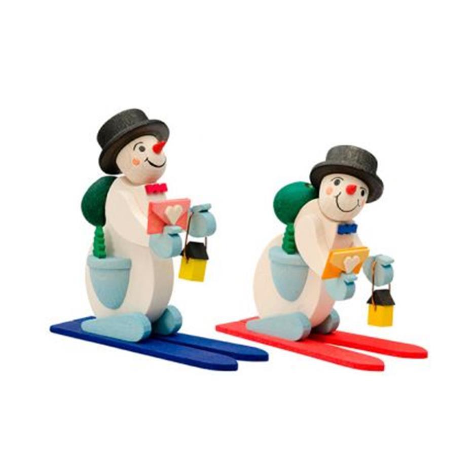 Skiing Snowmen Pair - Christmas tree decorations