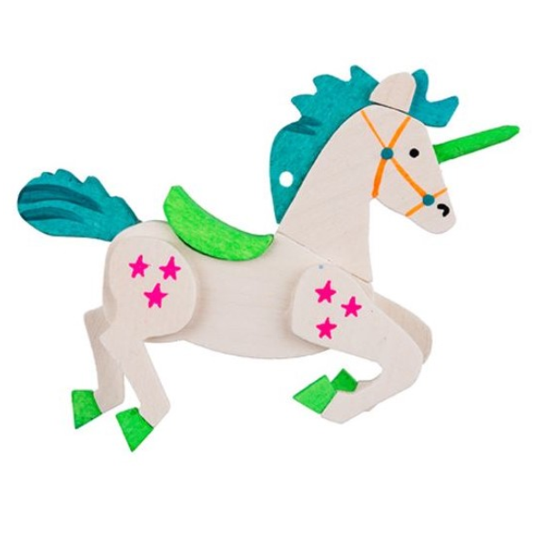 Unicorn (Aquamarine Gem) - Christmas Tree Decoration