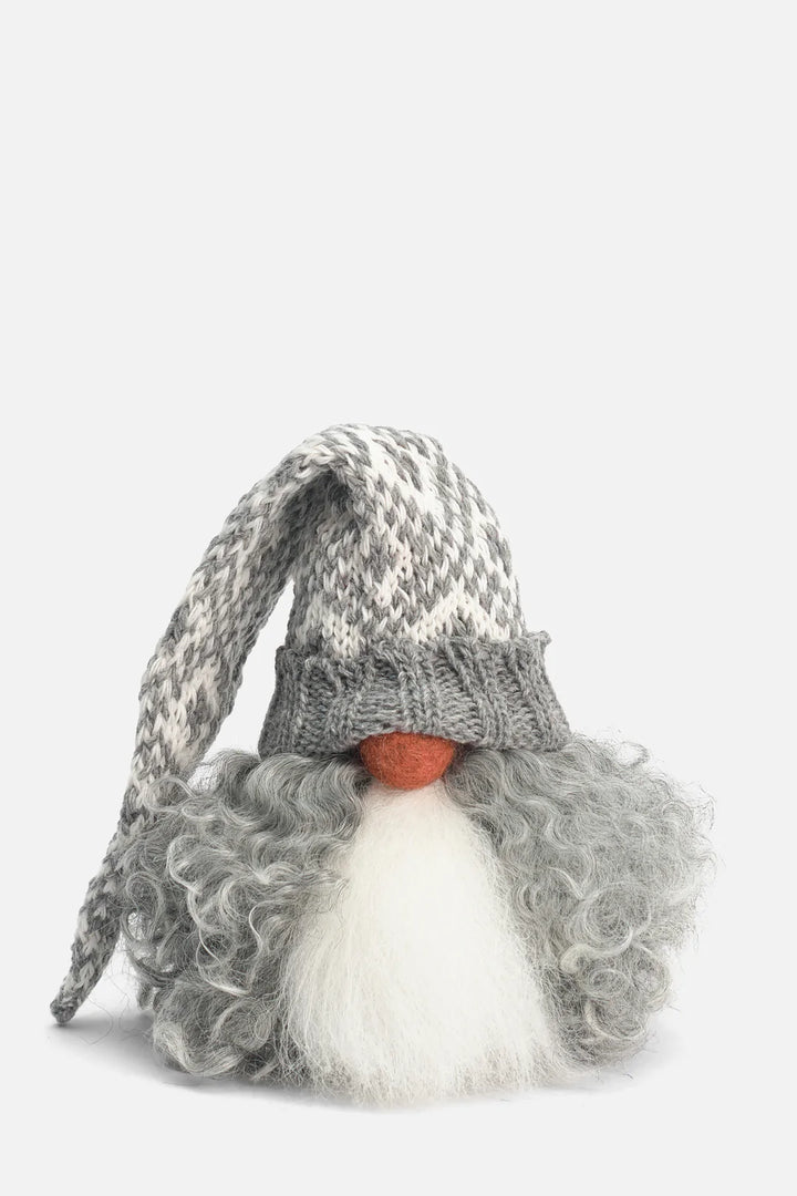 Tomte Gnome - Viktor with Knitted Cap (Grey and White)
