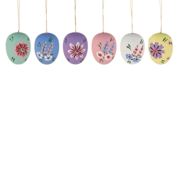 Easter Tree Decoration- Silk Eggs (Set of 6)